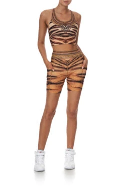 BANDED RACER BACK CROP FELINE FINE