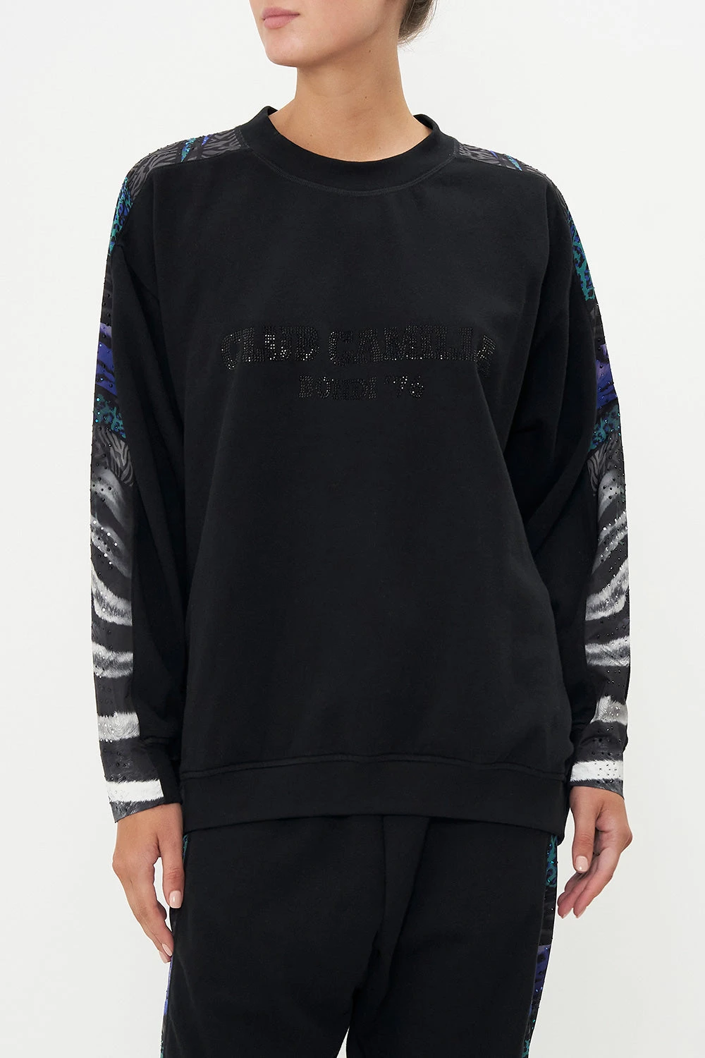 OVERSIZED SWEAT WITH CONTRAST STRIPE SHES GOT GRACE - Image 5