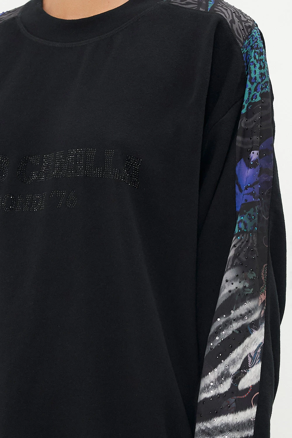 OVERSIZED SWEAT WITH CONTRAST STRIPE SHES GOT GRACE - Image 6