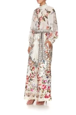 PAPERBAG WAIST WIDE LEG PANT LONDON LOOMS -Vivid Couture CAMILLA 00016513 HIGH WITHAISTED PANT SILK TWILL LONDON LOOMS 2