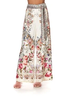 PAPERBAG WAIST WIDE LEG PANT LONDON LOOMS -Vivid Couture CAMILLA 00016513 HIGH WITHAISTED PANT SILK TWILL LONDON LOOMS 4