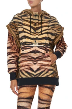 HOODIE WITH FRONT OPENING FELINE FINE 10 HOODIE WITH FRONT OPENING FELINE FINE -Vivid Couture CAMILLA 00016643 HOODIE WITH FRONT OPENING FELINE FINE 4