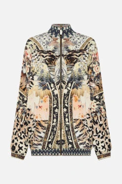 ZIP FRONT SWEAT JACKET MOTO MAIKO -Vivid Couture CAMILLA 00018109 ZIP FRONT SWEAT JACKET MOTO MAIKO GHOST 1