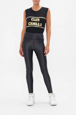 ACTIVE LEGGING WITH FRONT HEM ZIP UNDER THE NEON SUN