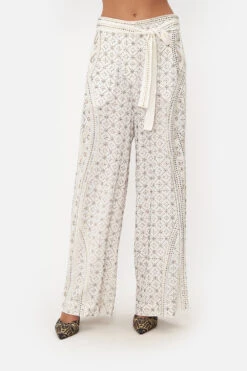 PAPERBAG WAIST WIDE LEG PANT LUXE ESPIRITU -Vivid Couture CAMILLA 00019939 PAPERBAG WAIST WIDE LEG PANT LUXE ESPIRITU 4