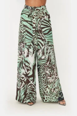 PAPERBAG WAIST WIDE LEG PANT LEOPARD LORE -Vivid Couture CAMILLA 00019976 PAPERBAG WAIST WIDE LEG PANT LEOPARD LORE 4