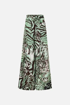 PAPERBAG WAIST WIDE LEG PANT LEOPARD LORE -Vivid Couture CAMILLA 00019976 PAPERBAG WAIST WIDE LEG PANT LEOPARD LORE GHOST