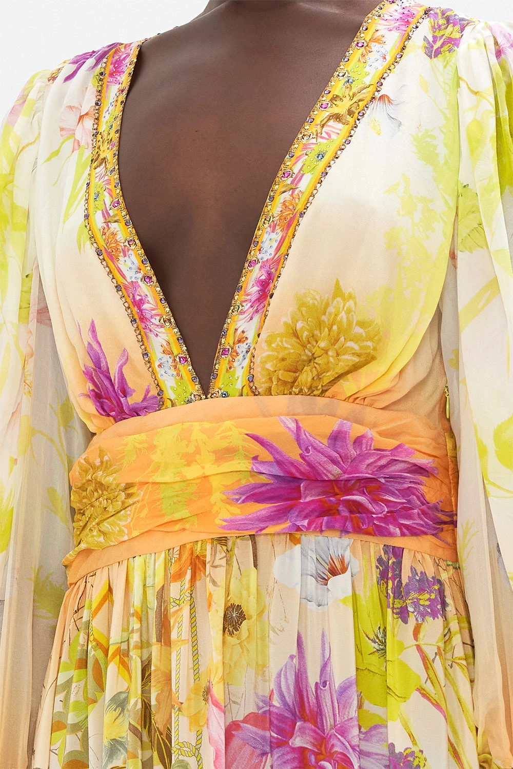 LONG DRESS WITH BLOUSON SLEEVE HOW DOES YOUR GARDEN GROW - Image 6