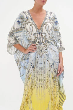 GATHERED WAIST KAFTAN MOON AND BACK -Vivid Couture CAMILLA 00020414 GATHERED WAIST KAFTAN MOON AND BACK 4