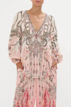 V NECK BLOUSON SLEEVE BLOUSE STARSHIP SISTAS -Vivid Couture CAMILLA 00020585 V NECK BLOUSON SLEEVE BLOUSE STARSHIP SISTAS 4