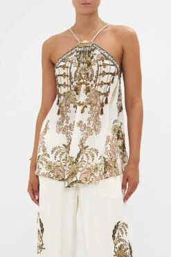 HALTER TOP WITH HARDWARE ROAD TO RICHESSE -Vivid Couture CAMILLA 00020628 HALTER TOP WITH HARDWARE ROAD TO RICHESSE 4