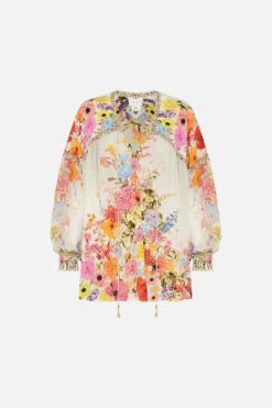 BLOUSON BLOUSE WITH NECK TIE SUNLIGHT SYMPHONY -Vivid Couture CAMILLA 00020647 BLOUSON BLOUSE WITH NECK TIE SUNLIGHT SYMPHONY GHOST