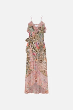 LONG WRAP DRESS WITH FRILL QUEEN ATLANTIS -Vivid Couture CAMILLA 00020692 LONG WRAP DRESS WITH FRILL QUEEN ATLANTIS GHOST
