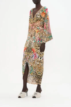 LONG SPLIT FRONT TWIST DRESS QUEEN ATLANTIS -Vivid Couture CAMILLA 00020701 LONG SPLIT FRONT TWIST DRESS QUEEN ATLANTIS 2