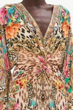 LONG SPLIT FRONT TWIST DRESS QUEEN ATLANTIS -Vivid Couture CAMILLA 00020701 LONG SPLIT FRONT TWIST DRESS QUEEN ATLANTIS 4