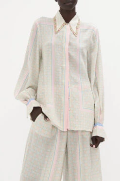 CURVED COLLAR BLOUSE SUNLIGHT SYMPHONY -Vivid Couture CAMILLA 00020706 CURVED COLLAR BLOUSE SUNLIGHT SYMPHONY 4