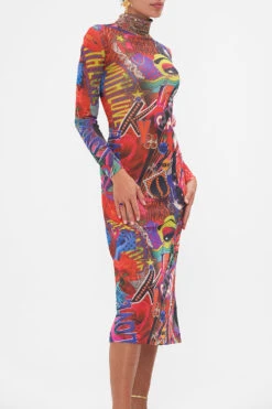 TURTLENECK JERSEY DRESS RADICAL REBIRTH -Vivid Couture CAMILLA 00020757 RADICAL REBIRTH TURTLENECK JERSEY DRESS 3