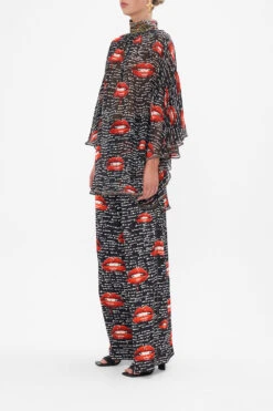 HIGH NECK RUFFLE SLEEVE BLOUSE CHAOS MAGIC -Vivid Couture CAMILLA 00020780 HIGH NECK RUFFLE SLEEVE BLOUSE CHAOS MAGIC 2