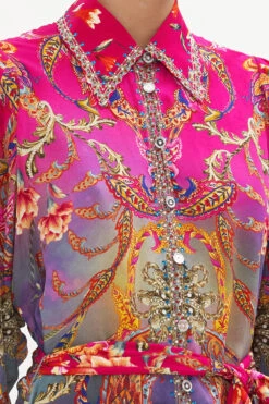 CURVED COLLAR SHIRT DRESS WHAT LIES BENEATH 15 CURVED COLLAR SHIRT DRESS WHAT LIES BENEATH -Vivid Couture CAMILLA 00020816 CURVED COLLAR SHIRT DRESS WHAT LIES BENEATH 5