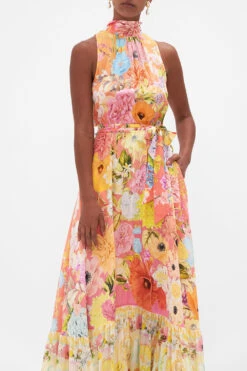 NECKTIE DRESS WITH ELASTICATED WAIST SOLAR FLARE -Vivid Couture CAMILLA 00020887 NECKTIE DRESS WITH ELASTICATED WAIST SOLAR FLARE 4