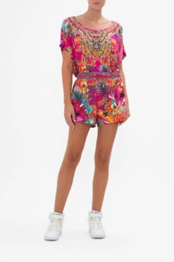 TERRY SHORT WITH CONTRAST STRIPE GAIAS GIRL