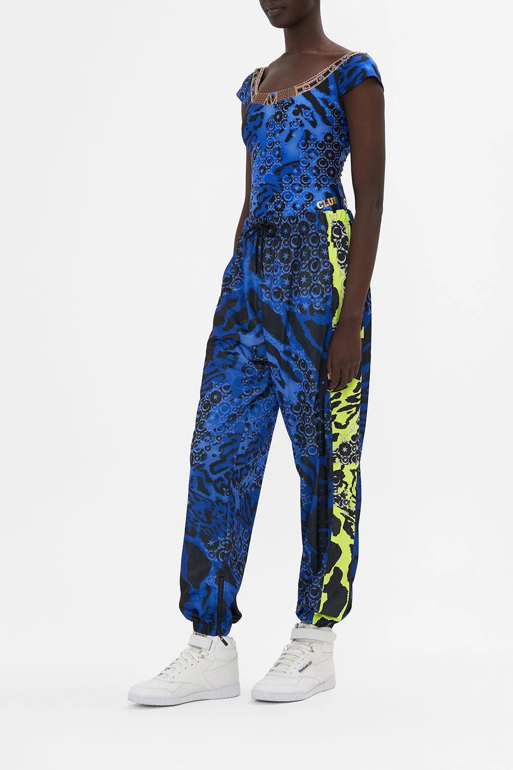 SWEAT PANTS FOLDED WAISTBAND AND HEM ZIP CAT GOT YOUR TONGUE - Image 4