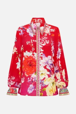 CURVED COLLAR BLOUSE KISS AND TELL -Vivid Couture CAMILLA 00022055 CURVED COLLAR BLOUSE KISS AND TELL GHOST fe4f22fc b028 4c77 8b04 80f40204bfc1