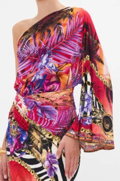 ONE SHOULDER JERSEY DRESS WILD LOVING -Vivid Couture CAMILLA 00022164 ONE SHOULDER JERSEY DRESS WILD LOVING 6