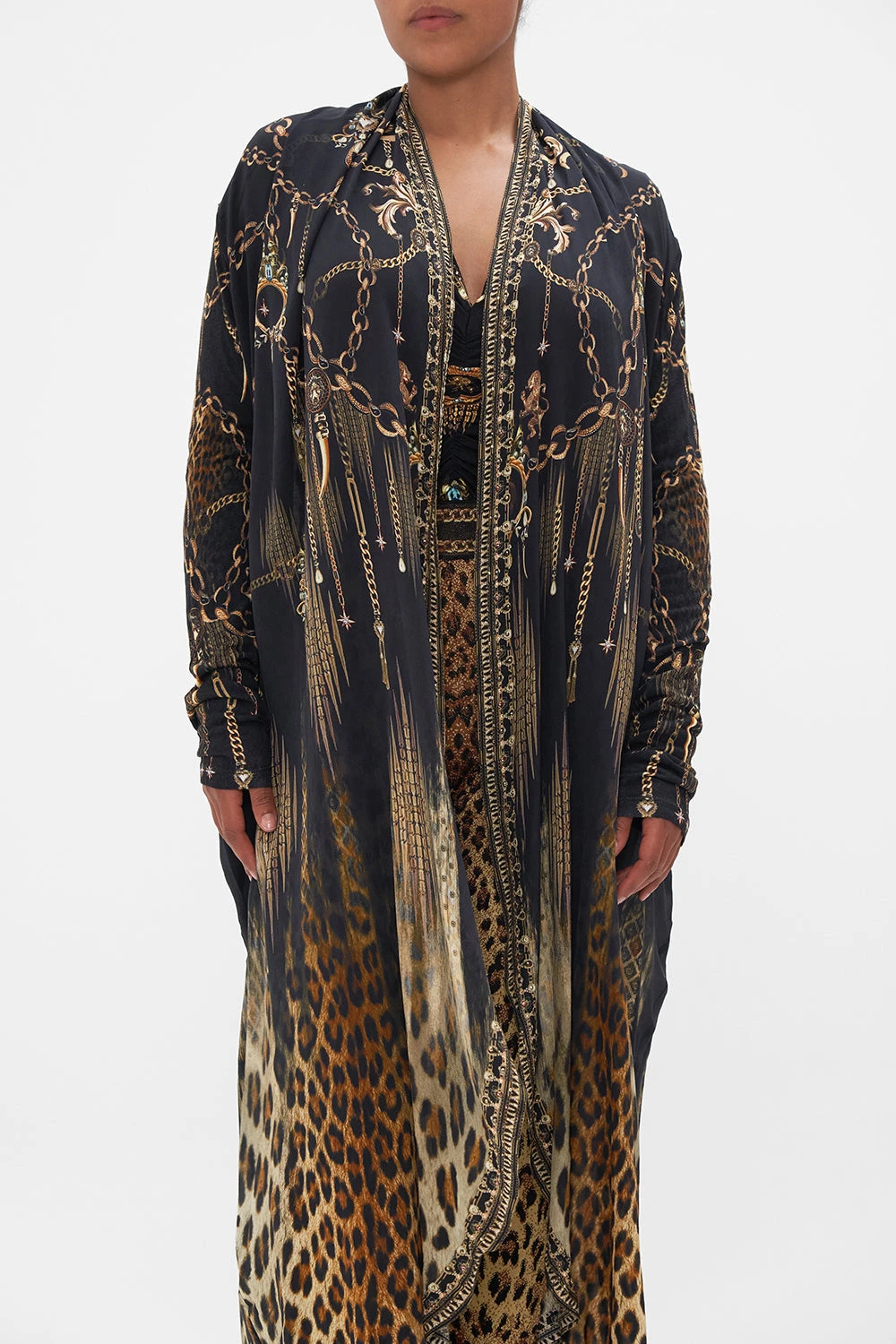 LONG CASUAL JACKET WITH POCKETS JUNGLE DREAMING 6 LONG CASUAL JACKET WITH POCKETS JUNGLE DREAMING - Image 4