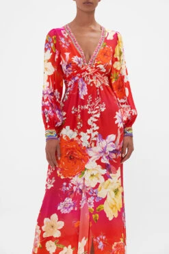 TWIST FRONT LONG DRESS KISS AND TELL 11 TWIST FRONT LONG DRESS KISS AND TELL -Vivid Couture CAMILLA 00022276 TWIST FRONT LONG DRESS KISS AND TELL 4