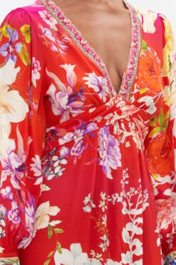 TWIST FRONT LONG DRESS KISS AND TELL 12 TWIST FRONT LONG DRESS KISS AND TELL -Vivid Couture CAMILLA 00022276 TWIST FRONT LONG DRESS KISS AND TELL 5