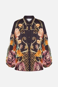 BALLOON SLEEVE SHIRT BLOUSE WAVE YOUR WAND -Vivid Couture CAMILLA 00022321 BALLOON SLEEVE SHIRT BLOUSE WAVE YOUR WAND GHOST