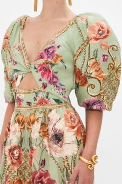 TIERED PUFF SLEEVE DRESS GROW AND GLOW -Vivid Couture CAMILLA 00022333 TIERED PUFF SLEEVE DRESS GROW AND GLOW 5