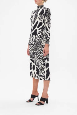 TURTLENECK JERSEY DRESS FELINE FANTASY 11 TURTLENECK JERSEY DRESS FELINE FANTASY -Vivid Couture CAMILLA 00022349 TURTLENECK JERSEY DRESS FELINE FANTASY 2