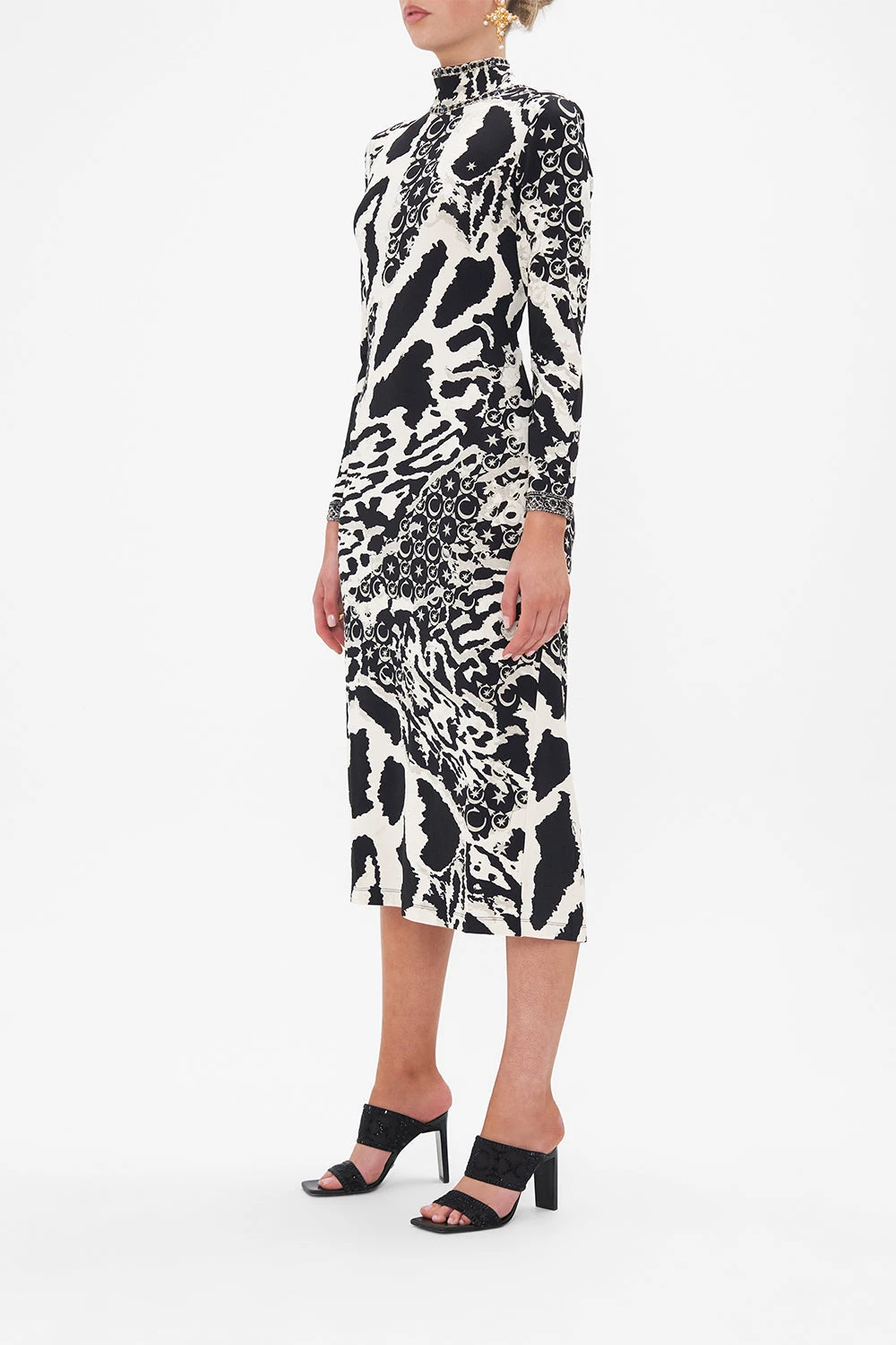 TURTLENECK JERSEY DRESS FELINE FANTASY 6 TURTLENECK JERSEY DRESS FELINE FANTASY - Image 4