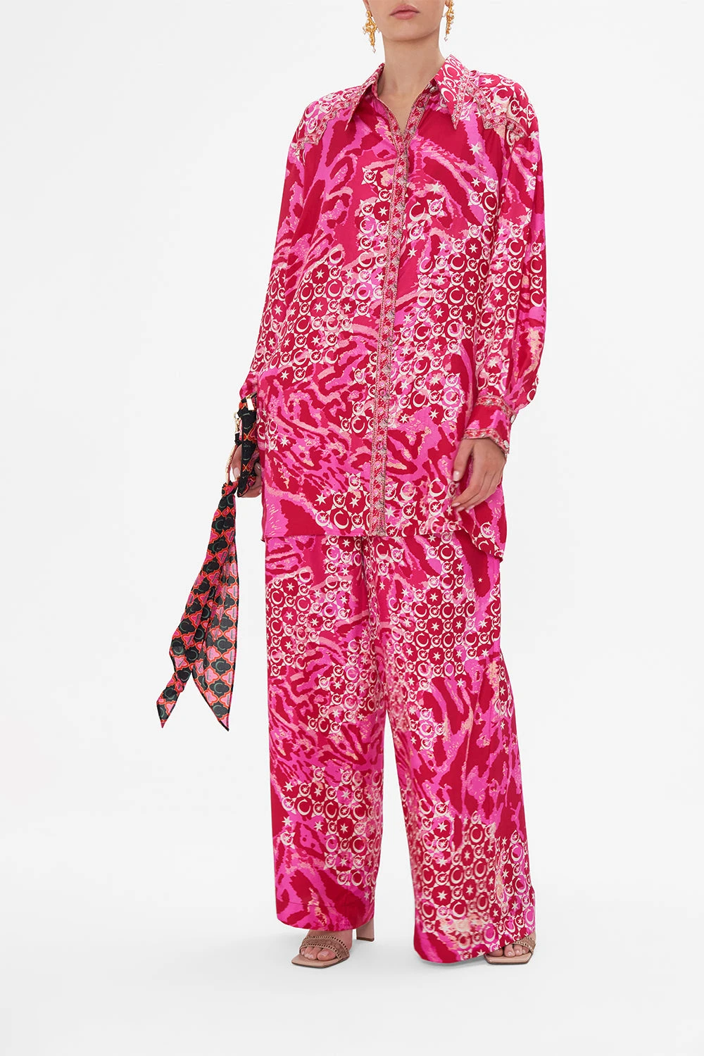 LONG LINE SHIRT WITH YOKE AND BUTTON DETAIL SONG OF SACRIFICE