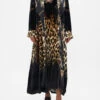 VELVET LONG ROBE WITH TIE JUNGLE DREAMING