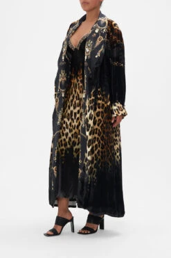 VELVET LONG ROBE WITH TIE JUNGLE DREAMING -Vivid Couture CAMILLA 00022378 VELVET LONG ROBE WITH TIE JUNGLE DREAMING 2