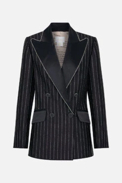 DOUBLE BREASTED SUIT JACKET CURTAIN CALL CHAOS -Vivid Couture CAMILLA 00022405 DOUBLE BREASTED SUIT JACKET CURTAIN CALL CHAOS GHOST