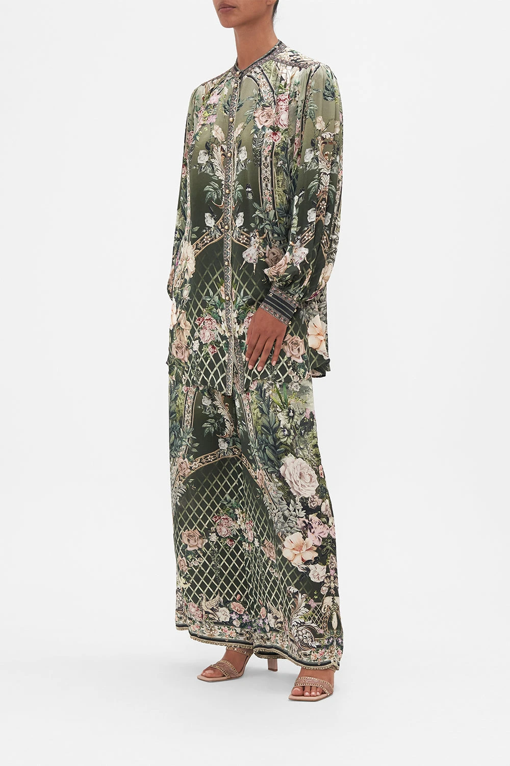 BLOUSON SLEEVE BLOUSE WITH YOKE GARDEN OF GOOD FORTUNE - Image 4