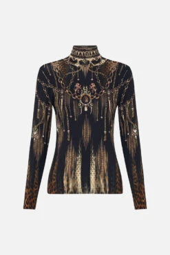 JERSEY TURTLENECK JUNGLE DREAMING -Vivid Couture CAMILLA 00022576 JERSEY TURTLENECK JUNGLE DREAMING GHOST