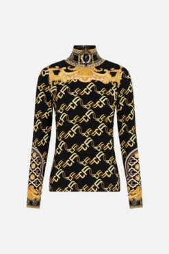 JERSEY TURTLENECK TETHER ME NOT -Vivid Couture CAMILLA 00022577 JERSEY TURTLENECK TETHER ME NOT GHOST 1