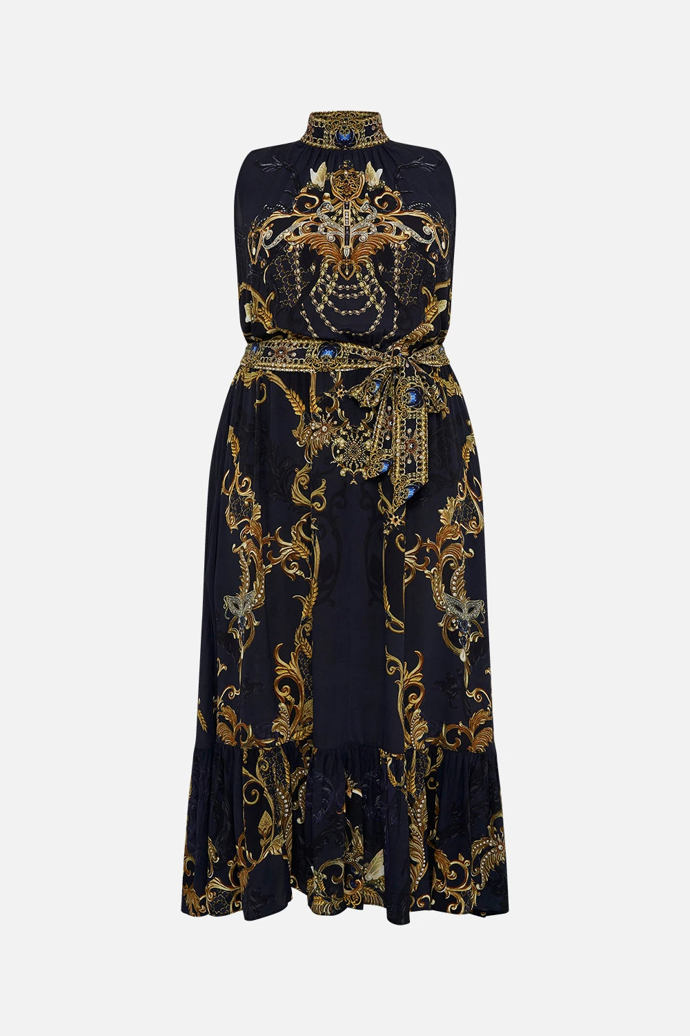 NECKTIE DRESS WITH ELASTICATED WAIST MOONLIGHT MELODIES - Image 11