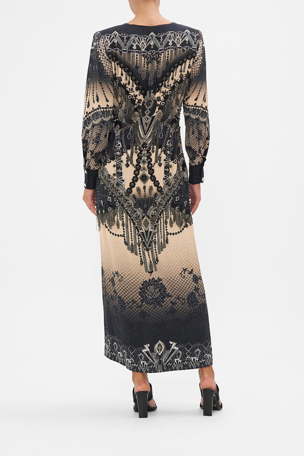 SPLIT FRONT FULL LENGTH DRESS CURTAIN CALL CHAOS - Image 3