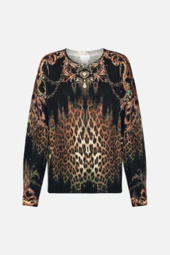 CREW NECK FULL SLEEVE JUMPER JUNGLE DREAMING -Vivid Couture CAMILLA 00022659 CREW TRIANGLE SLEEVE JUMPER JUNGLE DREAMING GHOST