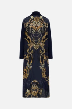 KNITTED CASUAL JACKET WITH SILK BACK MOONLIGHT MELODIES -Vivid Couture CAMILLA 00022663 KNITTEDCASUALJACKETWSILKBACK MOONLIGHTMELODIES GHOST 2