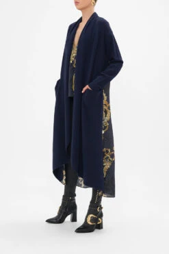 KNITTED CASUAL JACKET WITH SILK BACK MOONLIGHT MELODIES -Vivid Couture CAMILLA 00022663 MOONLIGHTMELODIES KNITTEDCASUALJACKETW SILKBACK 2