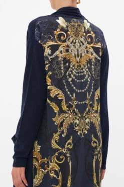 KNITTED CASUAL JACKET WITH SILK BACK MOONLIGHT MELODIES -Vivid Couture CAMILLA 00022663 MOONLIGHTMELODIES KNITTEDCASUALJACKETW SILKBACK 5