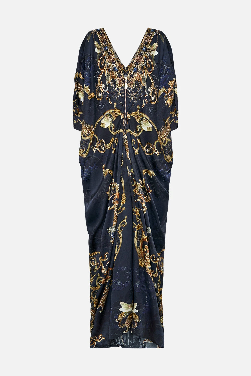 LONG DRAPE DRESS WITH ZIP FRONT MOONLIGHT MELODIES - Image 3