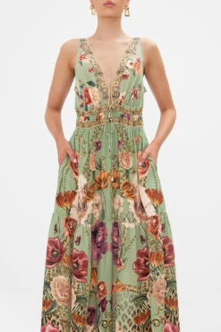 SHIRRED WAIST DETAIL LONG DRESS GROW AND GLOW -Vivid Couture CAMILLA 00022713 GROWANDGLOW SHIRREDWAISTDETAILLONGDRESS 4